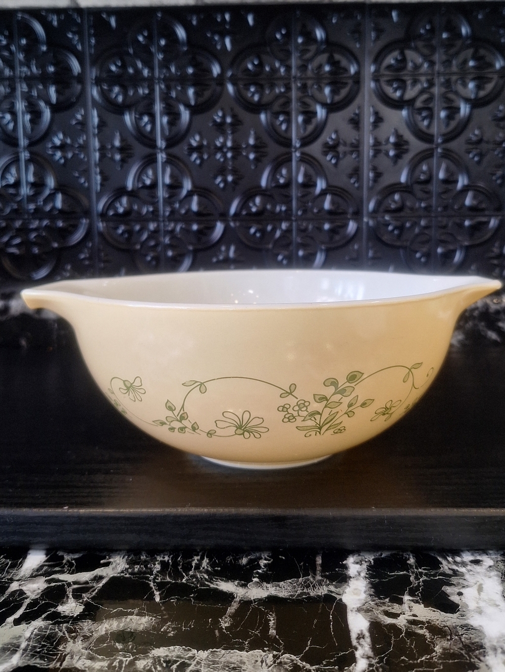Vintage Pyrex Shenandoah Cinderella Mixingbowl # 443, Retro Floral Nesting Bowl